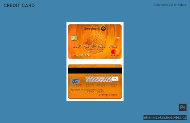 Lettland Swedbank Mastercard Beispielvorschau